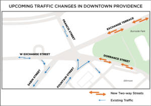 Traffic changes in downtown Providence