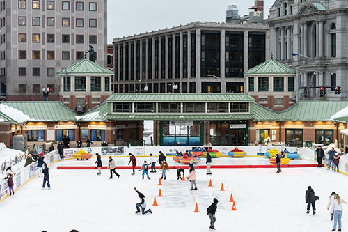 people ice skating at the providence ice skating rink