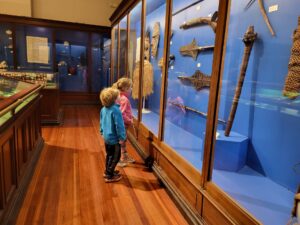 Children enjoying museum exhibits