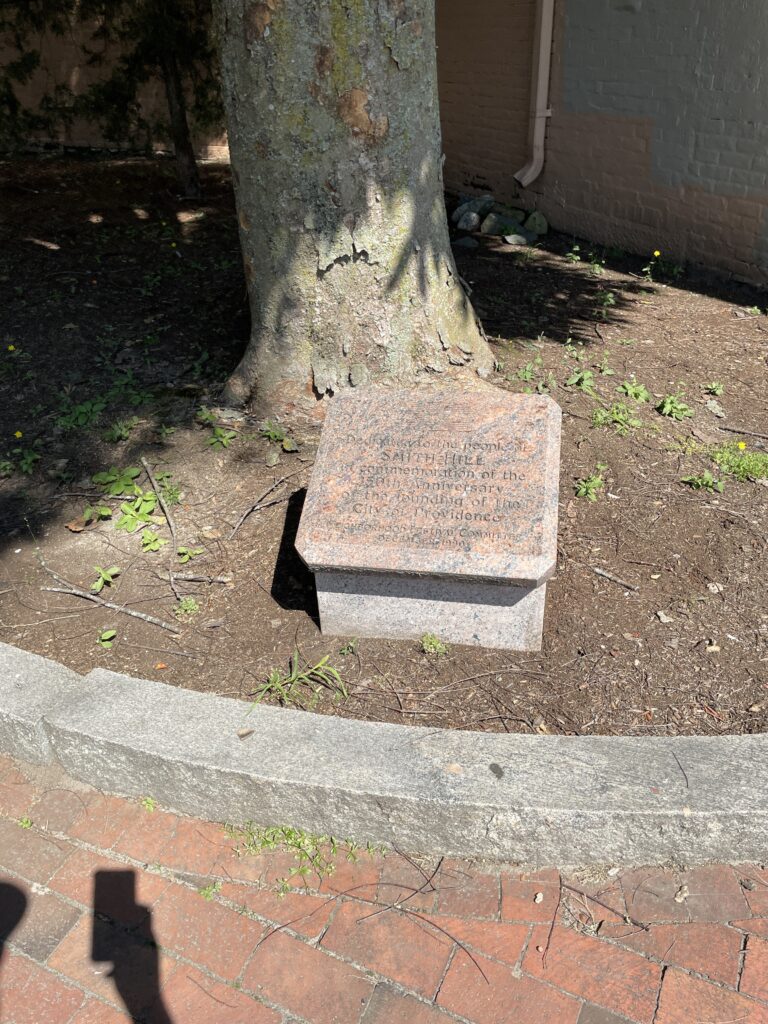 photo showing a memorial plaque