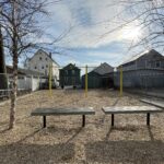 photo showing seating areas and swings