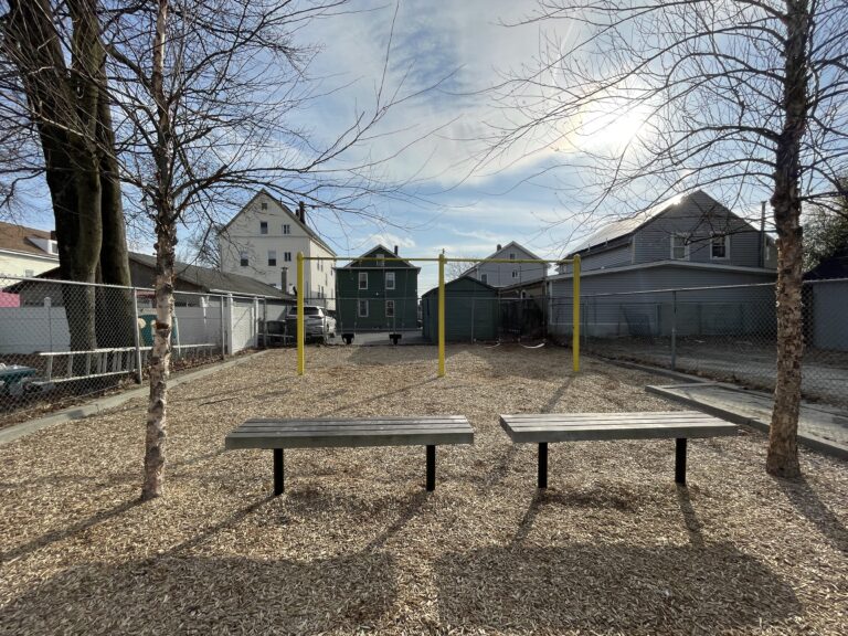 photo showing seating areas and swings