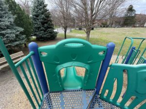Hopkins Park playground from the slide