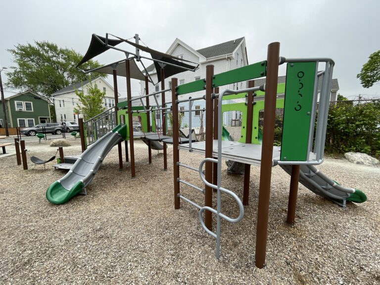 photo showing playground structures