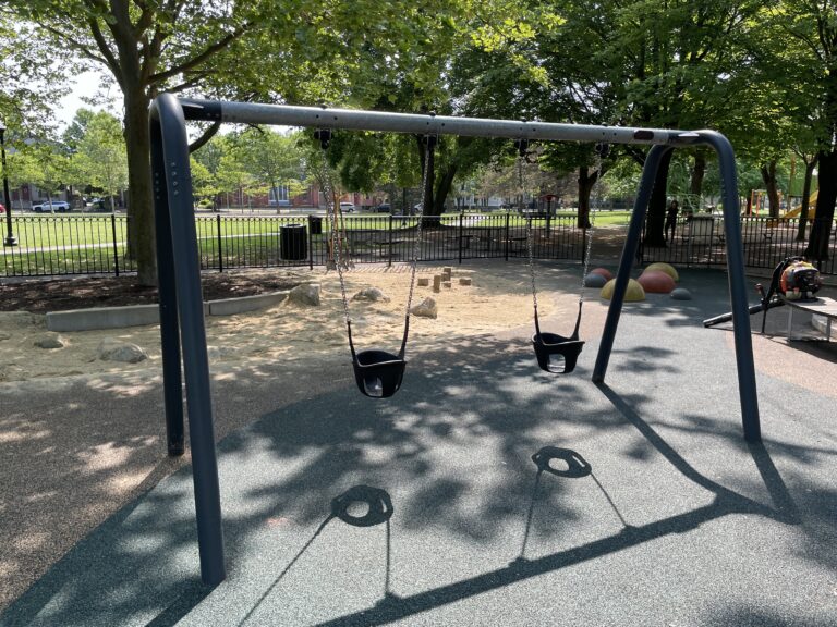 photo showing a swingset
