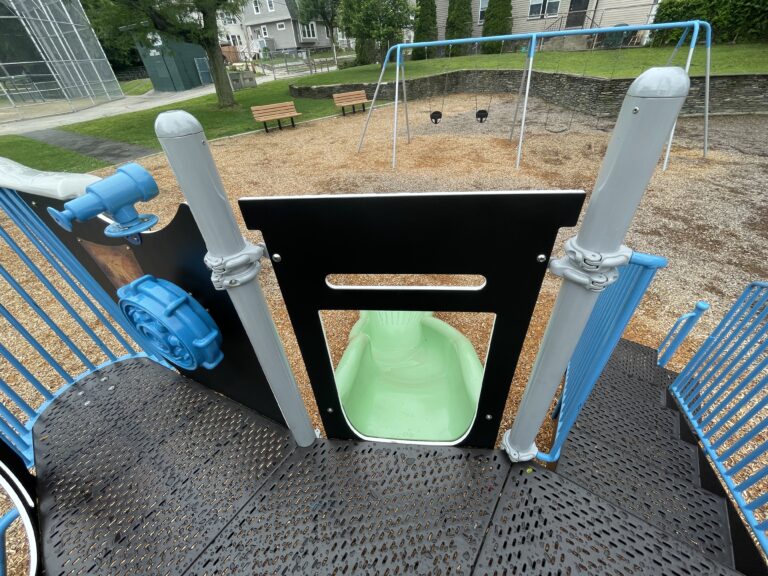 photo showing playground structures