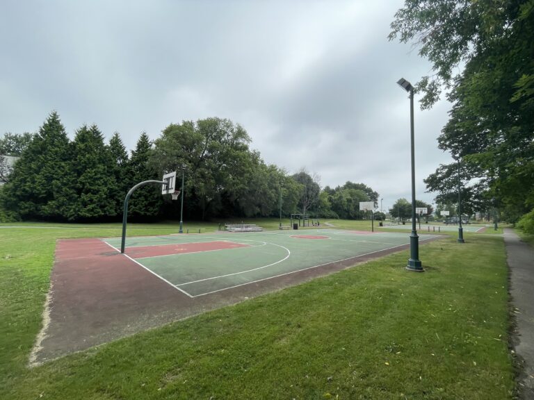 photo showing basketball courts