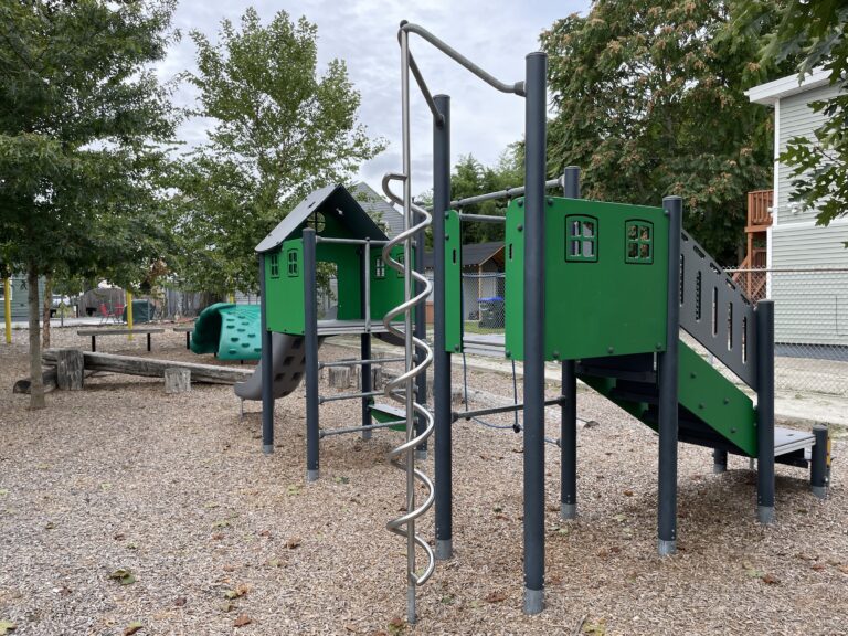 photo showing playground structures