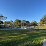 photo showing basketball courts