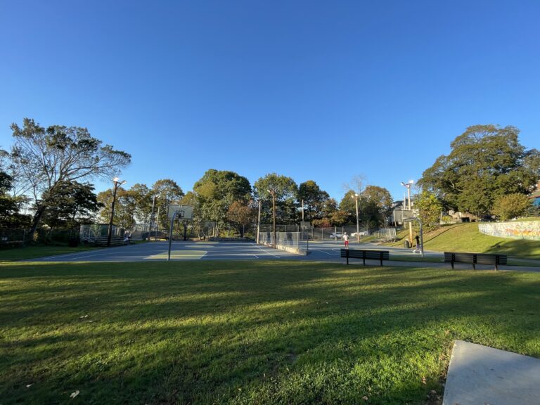 photo showing basketball courts