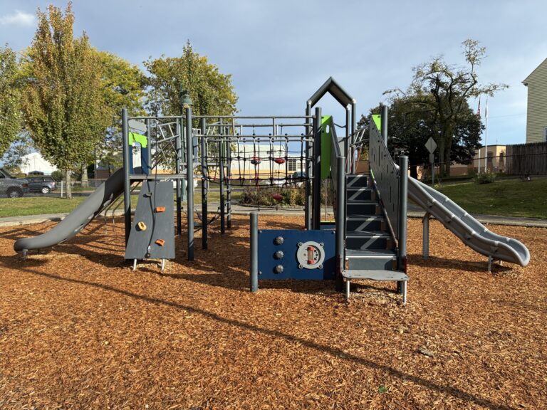 photo showing playground structures