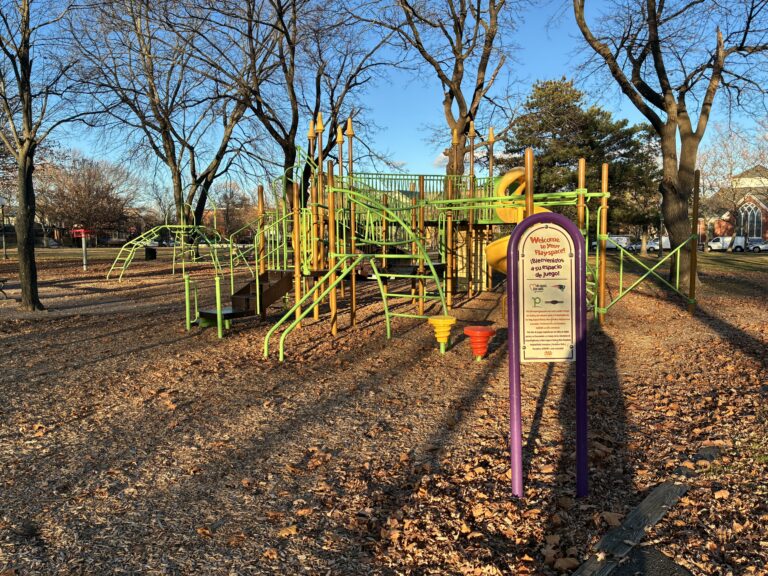 photo showing playground structures