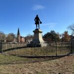 photo showing a historic statue