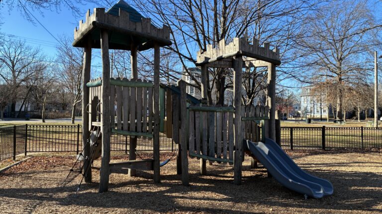 photo showing playground structures