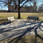 photo of park benches