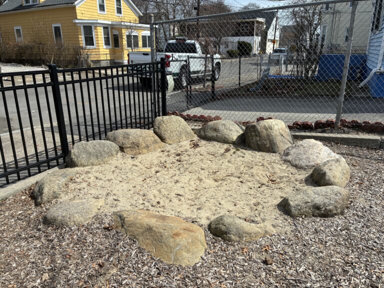 photo showing sand play area