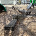 photo showing playground structures