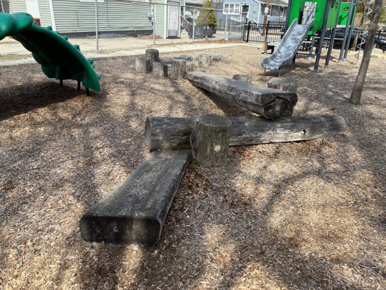 photo showing playground structures