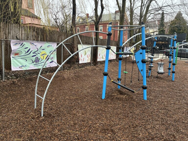 photo showing playground structures