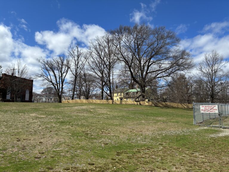 Hopkins Park open field facing Esek Hopkins Homestead