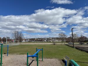 Hopkins Park open field next to playground