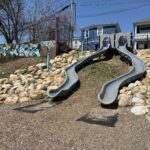 photo showing playground structures