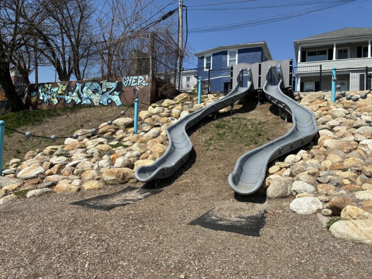 photo showing playground structures