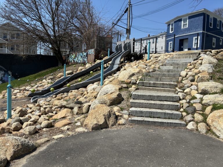 photo showing playground structures