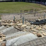 photo showing playground structures