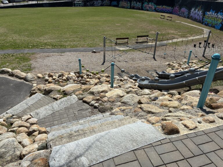 photo showing playground structures