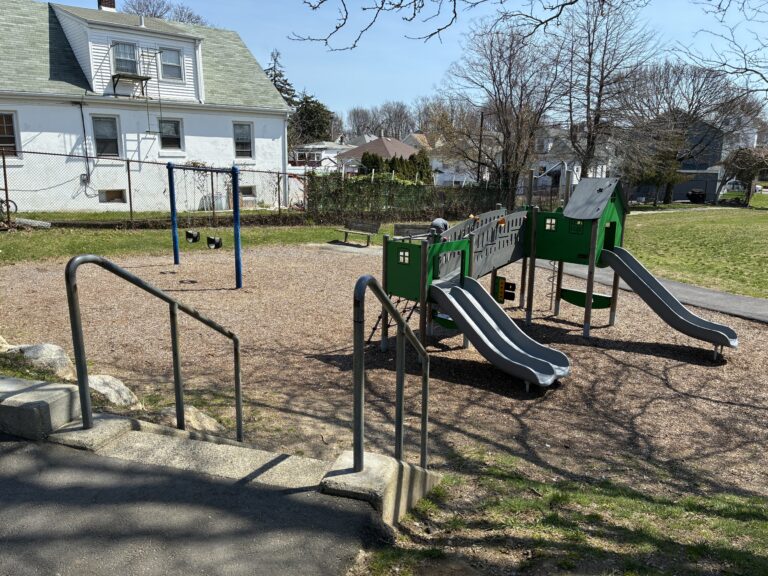 photo showing playground structures