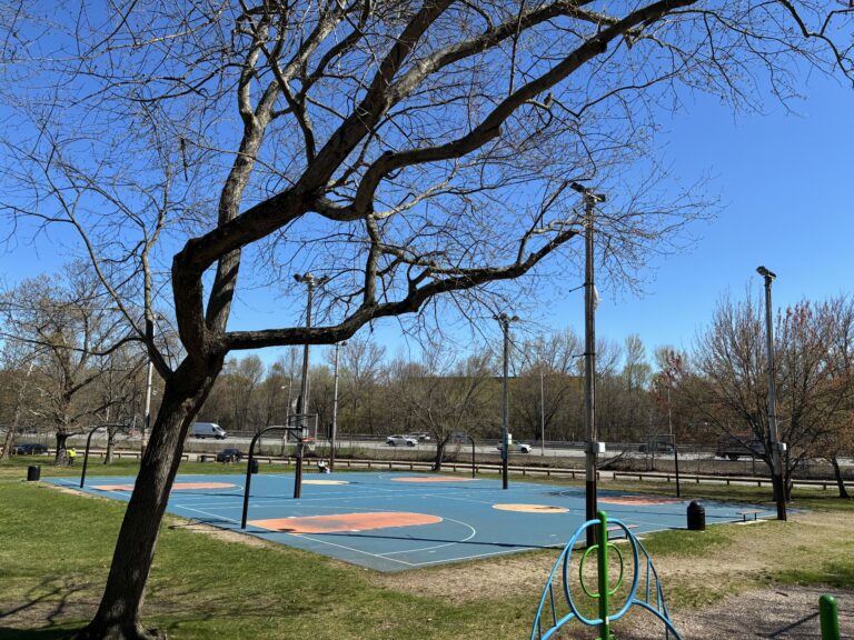 photo showing basketball courts