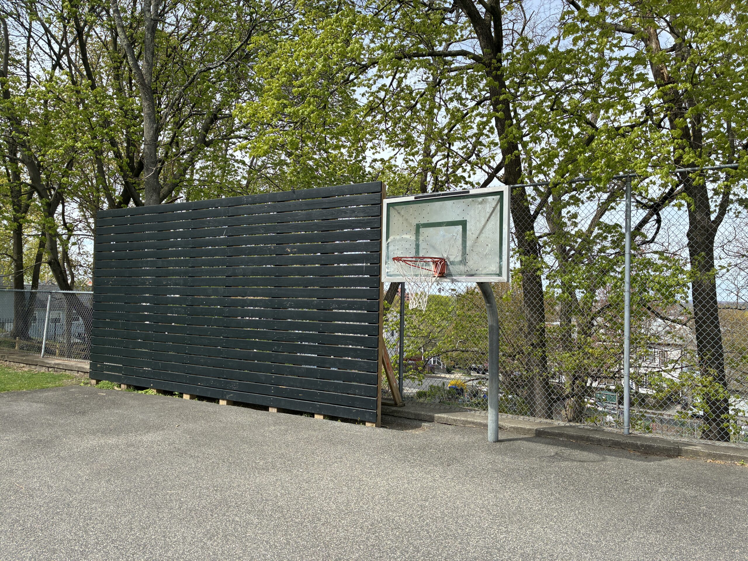 photo showing a basketball net