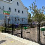 photo showing entrance to park and playground features