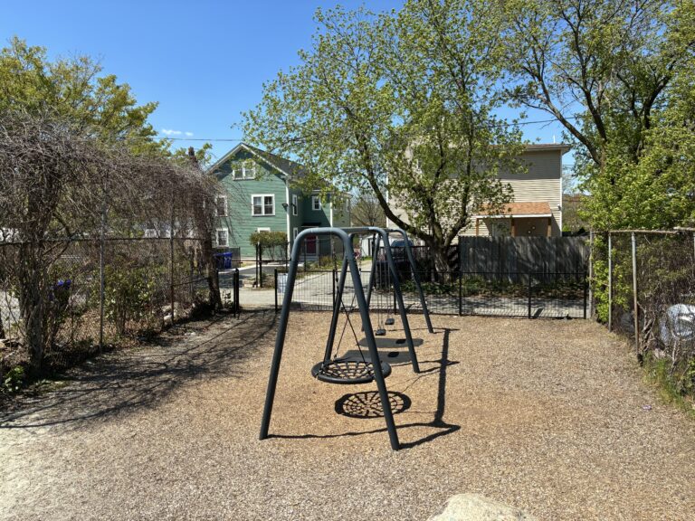 photo showing playground structures