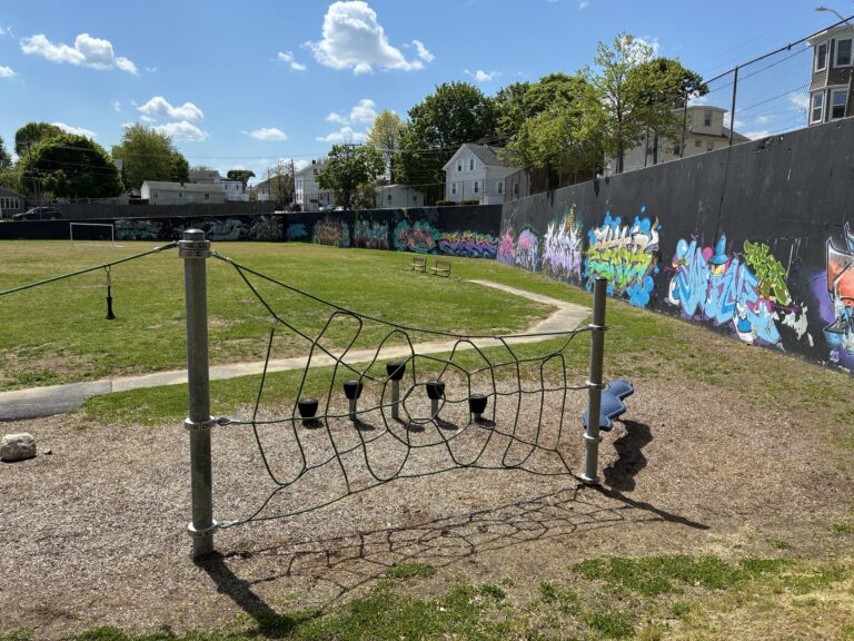 photo showing playground structures