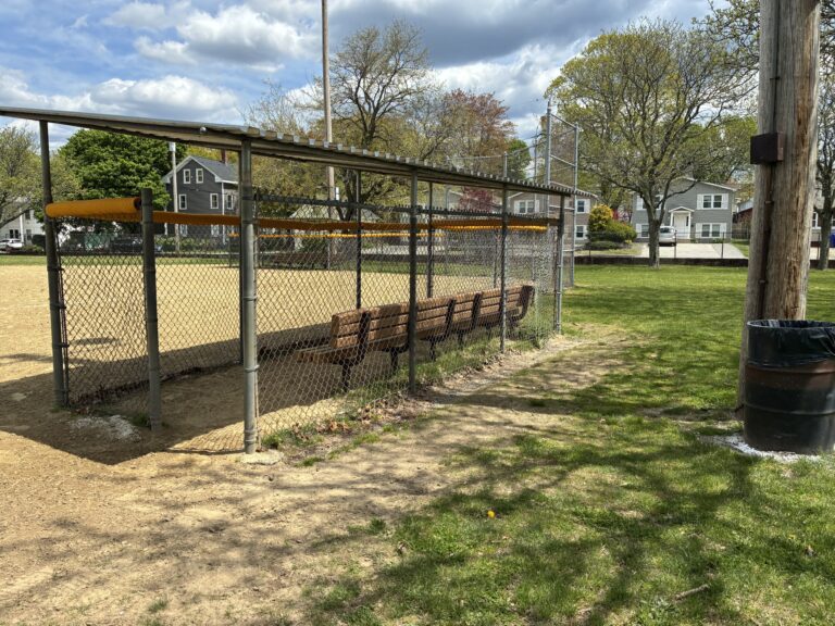 photo showing the dugout and baseball field