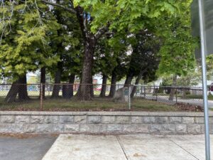 Monument in George J West Park Roanoke St at Mount Pleasant Ave