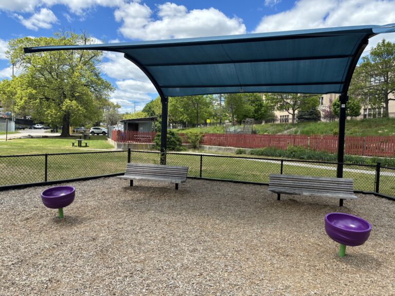 photo of covered seating areas