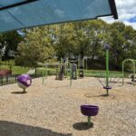 photo of swingset and playground structures