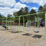 photo of swingset and playground structures