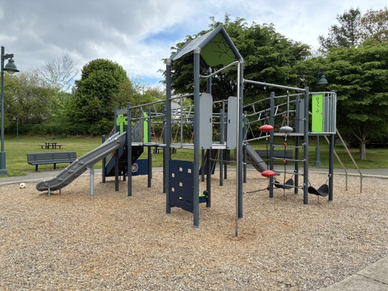 photo showing playground structures