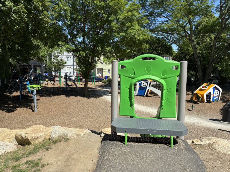 photo showing playground structures