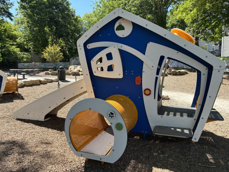 photo showing playground structures