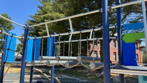 George J West Park Playground bridge