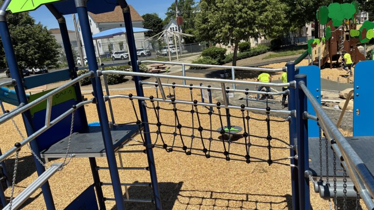 George J West Park Playground bridge