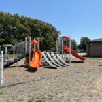 photo showing playground structures