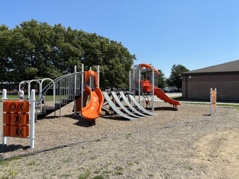 photo showing playground structures