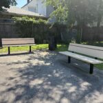 photo of 2 park benches