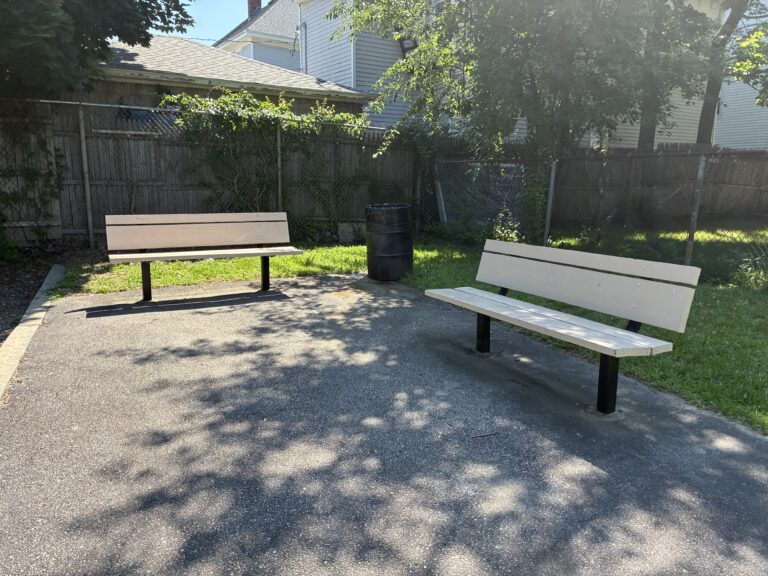 photo of 2 park benches